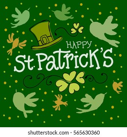 St patrick day card design, vector illustration. - Illustration
