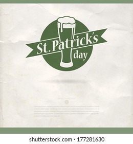 st patrick day celebrate happy graphics type cheerful st patrick's day vector poster st patrick day celebrate happy graphics type joyful english classical holiday texture traditional vacation scene fo