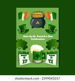 st patrick day celebration illustration