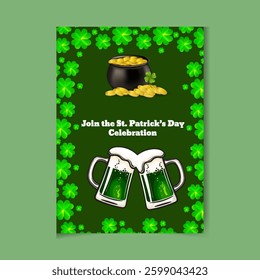 st patrick day celebration illustration