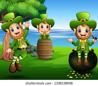 St patrick day celebration in the nature background