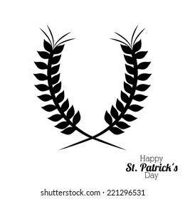 St patrick day design over white background, vector illustration