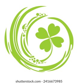 St Patrick day Drinking Team Beer Party Shamrock Irish. Shamrock for St.Patrick's Day. Vector St. Patrick's elements. Clover Leaf Logo Template Design