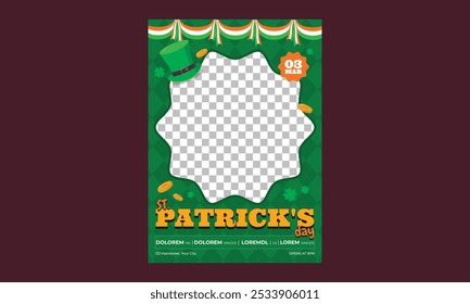St Patrick Day FLyer. Cartoon Vector illustration design for Poster, Banner, Flyer, Greeting, Card, Post, Cover, invitation