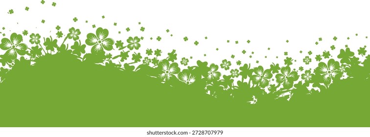 Marco del día de San Patricio Marco del grunge del día de San Patricio con patrón de onda, Ilustración vectorial