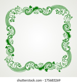 St Patrick Day frame. Vector illustration. 