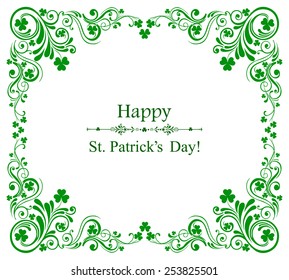 St Patrick Day frame. Vector illustration. 