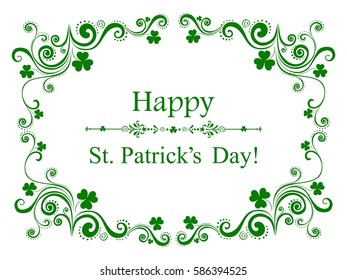 St Patrick Day frame.  Vector illustration
