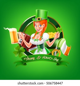 St. Patrick Day with girl