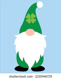 St Patrick Day Gnome, Green Clover, So Lucky, Shamrock, Lucky Clover Vektorgrafik