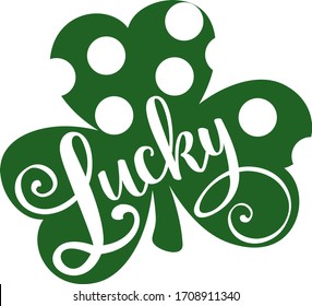 St patrick day, green leaf, lucky