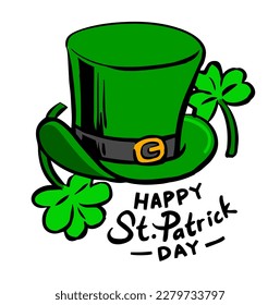 St Patrick Day Hat vector illustration