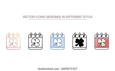 St Patrick Day icon design with white background stock illustration