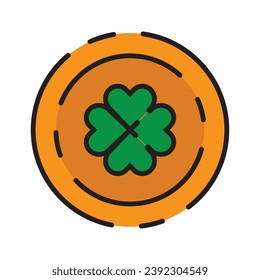 st patrick day icon vector template illustration logo design