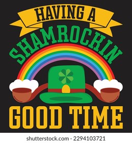 St patrick day irish traditional graphic t shirt . St patrick day related quote design or elements 
