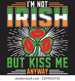 St patrick day irish traditional graphic t shirt . St patrick day related quote design or elements 