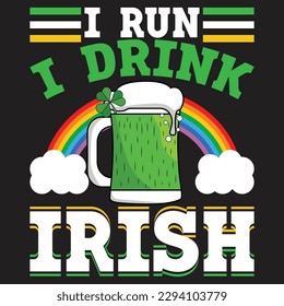 St patrick day irish traditional graphic t shirt . St patrick day related quote design or elements 