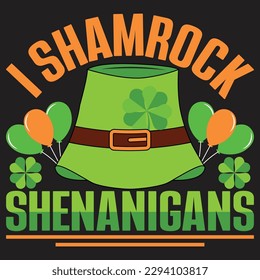 St patrick day irish traditional graphic t shirt . St patrick day related quote design or elements 