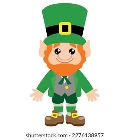 St Patrick day leprechaun  vector cartoon illustration