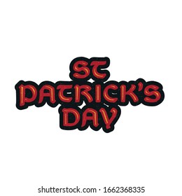 St. Patrick Day lettering, vector illustration
