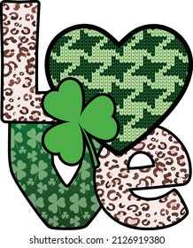 St Patrick Day Love Vector Design