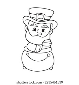 St. Patrick day outline, coloring pages for kid