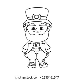 St. Patrick day outline, coloring pages for kid