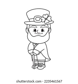 St. Patrick day outline, coloring pages for kid
