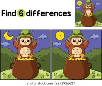  St. Patrick Day Owl Find The Differences