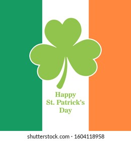 St. Patrick Day poster and background with clover design . vector illustration