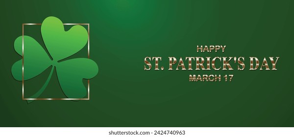St. Patrick Day poster design elements Vector illustration