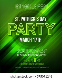 St. Patrick Day poster. Vector illustration EPS10