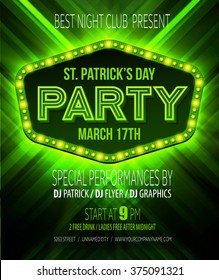 St. Patrick Day poster. Vector illustration EPS10