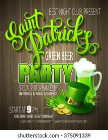 St. Patrick Day poster. Vector illustration EPS10