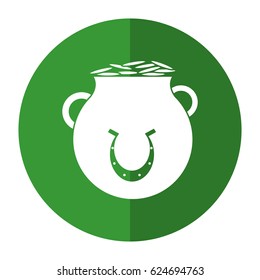 st patrick day pot coins shamrock shadow