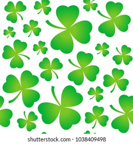 St. Patrick Day seamless background with clover