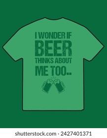 St Patrick Day T shirt Design Beer