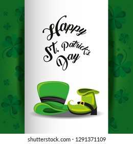 st patrick day with top hat and boot