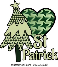 St Patrick Day Tree  Vector Design