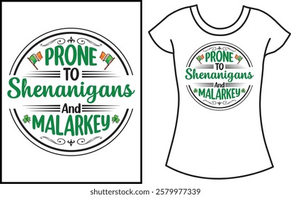 St Patrick Day Typography t shirts. Lucky shirt Design.
