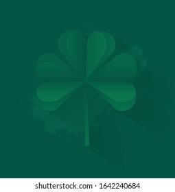 St. Patrick day vector background with clover. Irish holiday Saint Patrick Day.