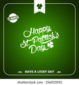 St Patrick day vintage lettering background