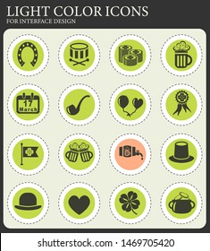 st patrick day web icons for user interface design