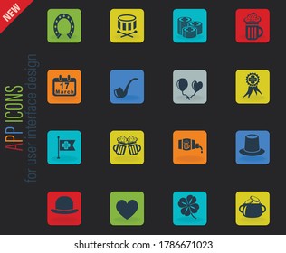 st patrick day web icons for user interface design