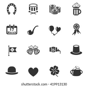st patrick day web icons for user interface design