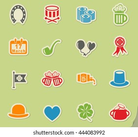 st patrick day web icons for user interface design