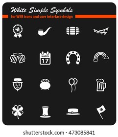 st patrick day web icons for user interface design
