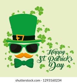 st patrick elf with hat and sunglasses