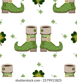 St Patrick Festival Pattern wallpaper and Background. Vector Illustration Digital file download for print, printable, wallpaper, background, craft, decoration, textile and many projects.