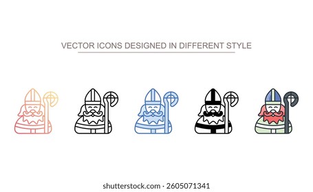 St Patrick icon design with white background stock illustration